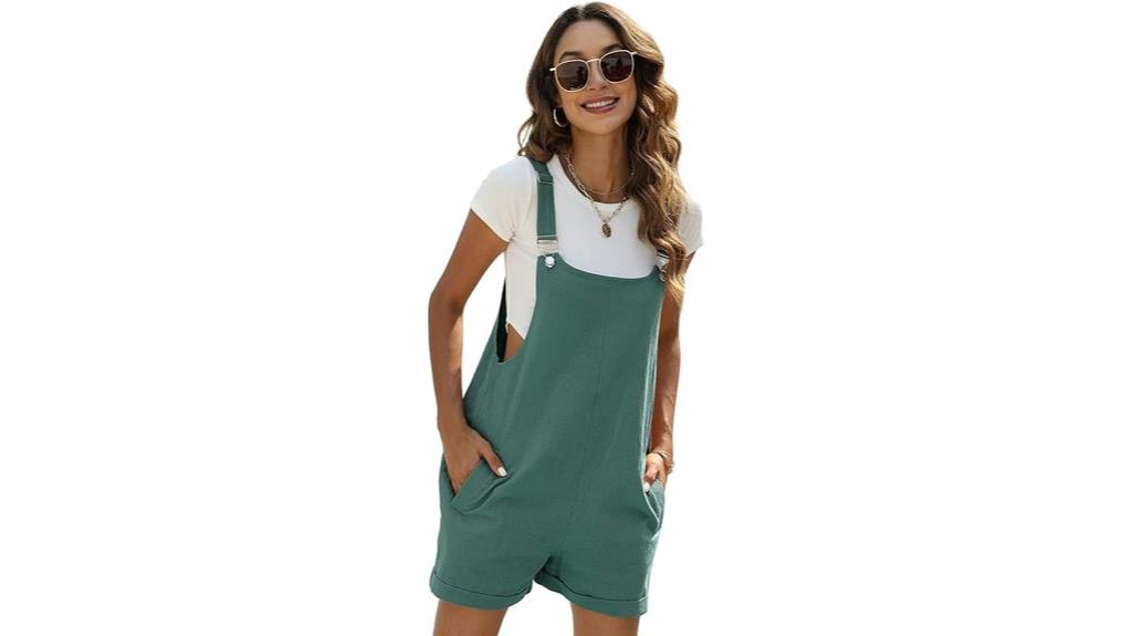 cotton linen short overalls