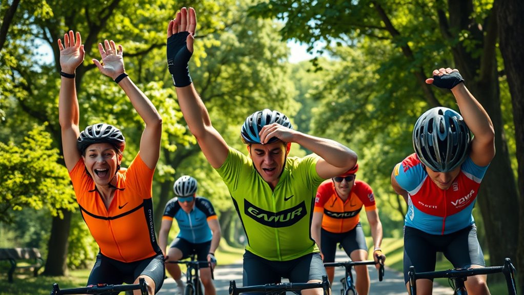 cyclists neglect essential stretching