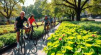 cyclists power community gardens