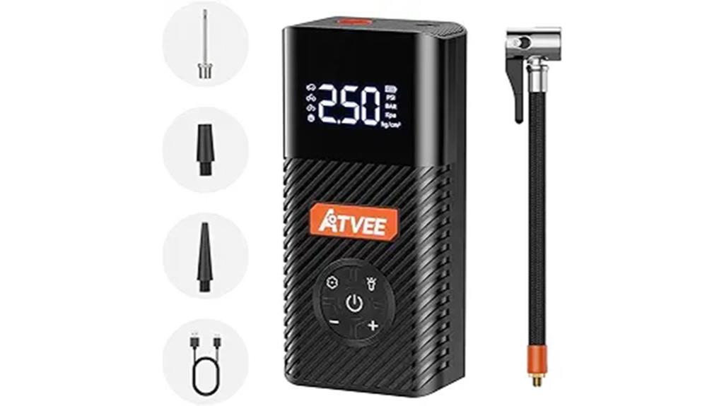 digital portable bicycle inflator