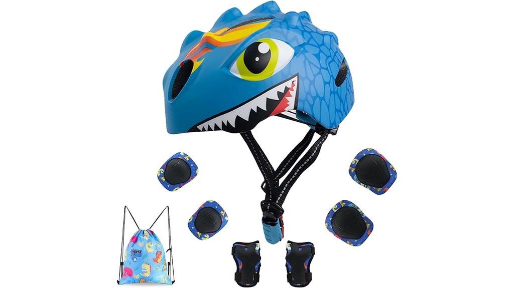 dinosaur themed toddler helmet