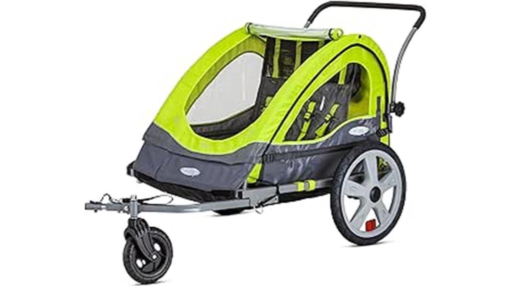 double kids bike trailer