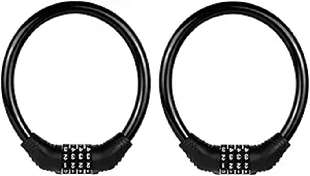 dual 4 digit cable locks