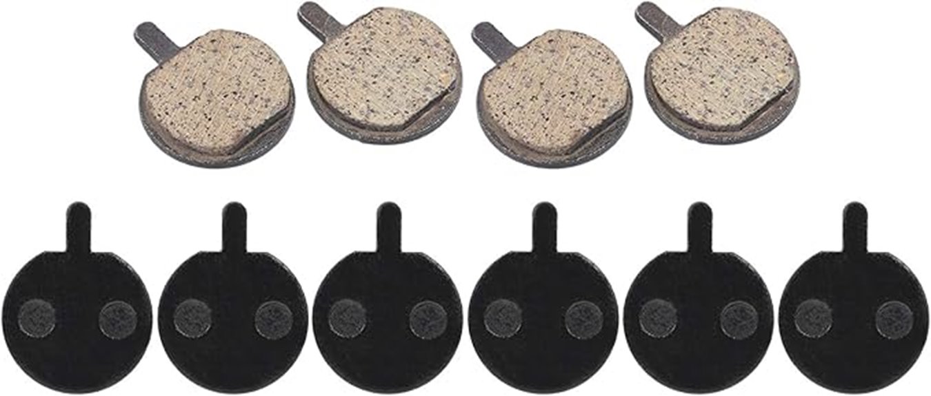 five pair disc brake pads