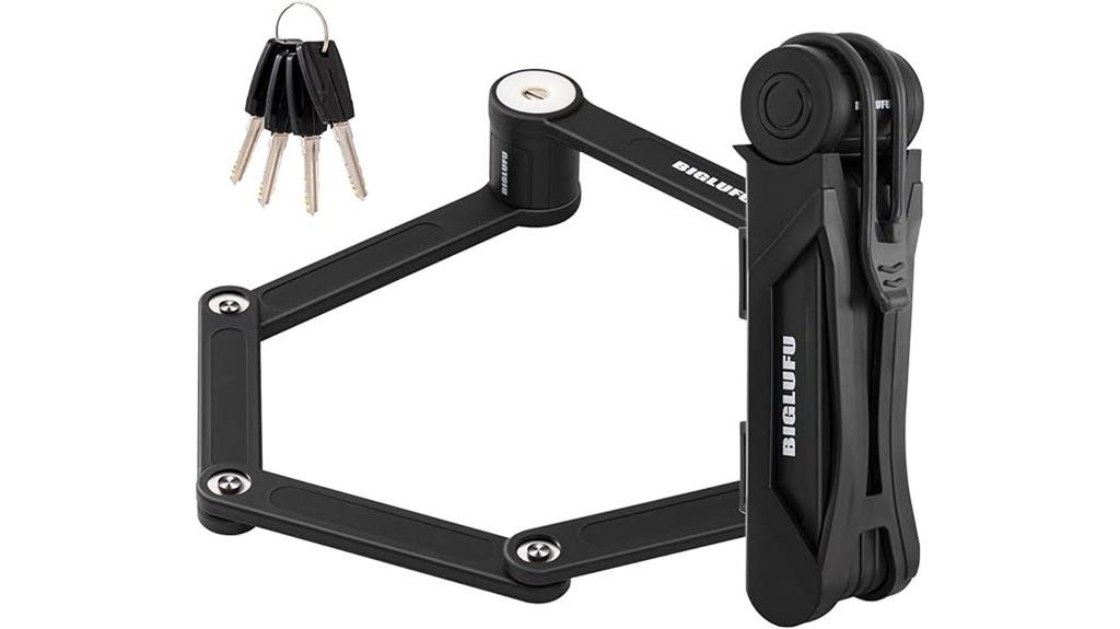 foldable bike lock with keys