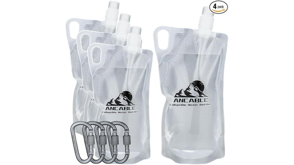 four pack collapsible bottles