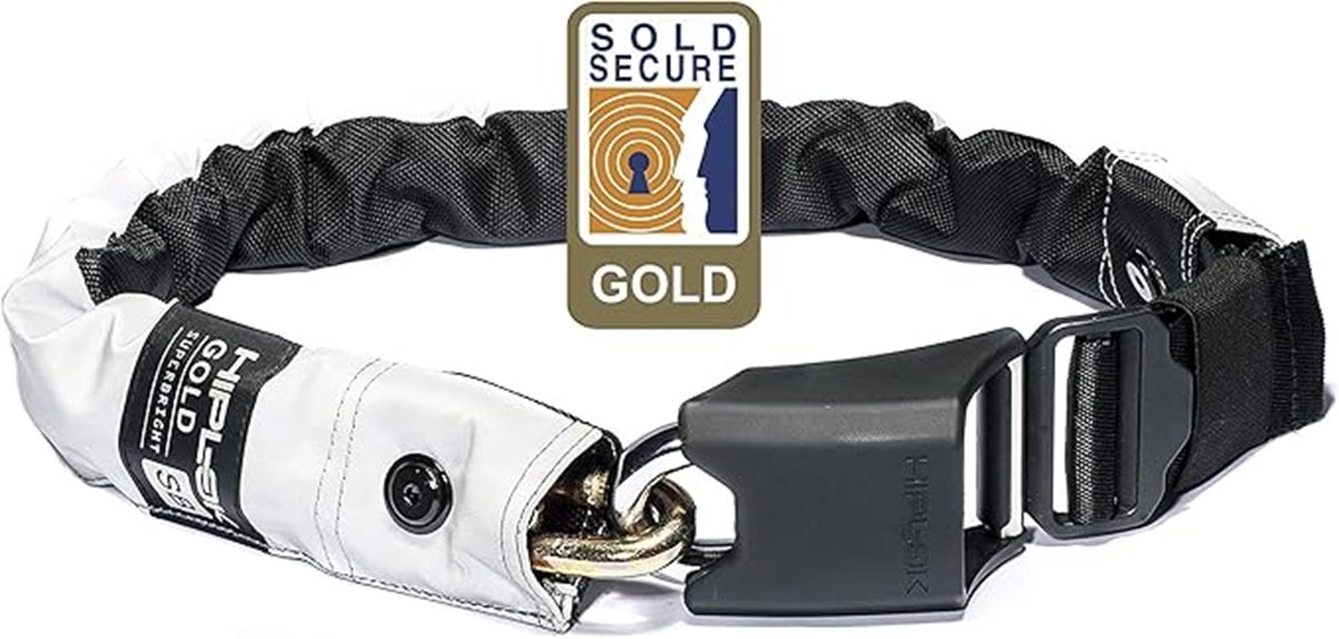 gold wearable bicycle lock