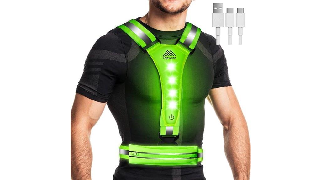 high visibility usb rechargeable vest