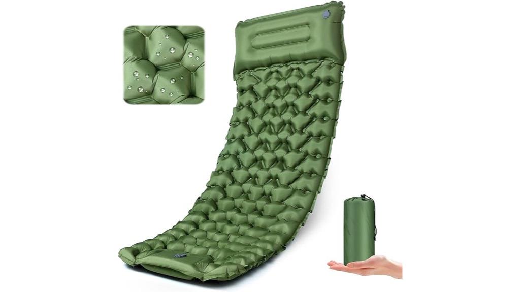 inflatable camping mattress with pillow