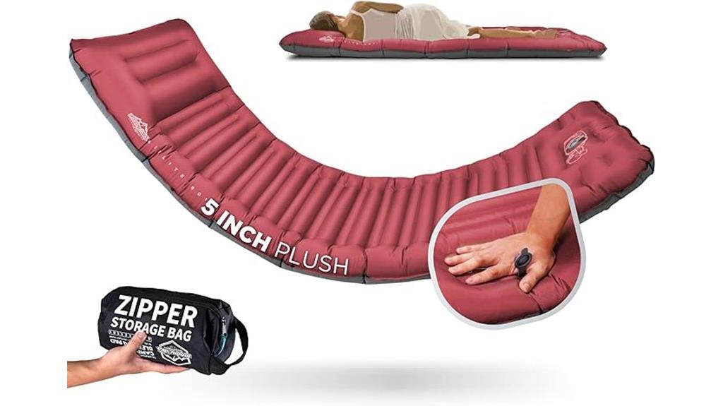 inflatable camping sleeping pad
