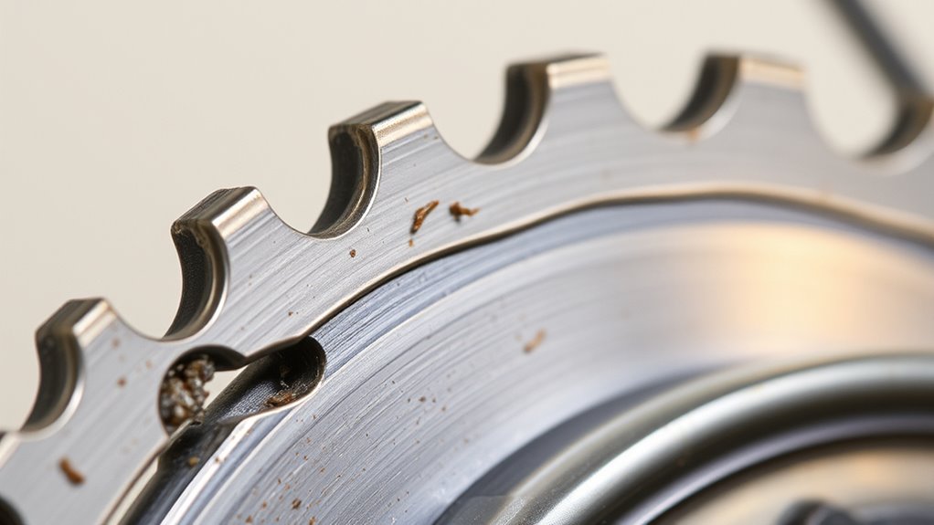 inspect chainring for damage