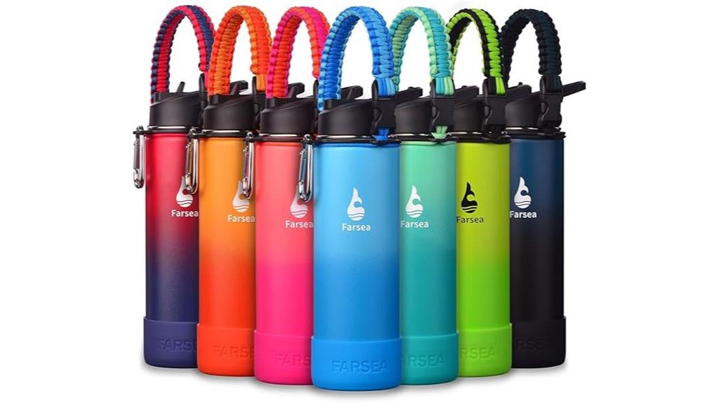 insulated bottle with paracord