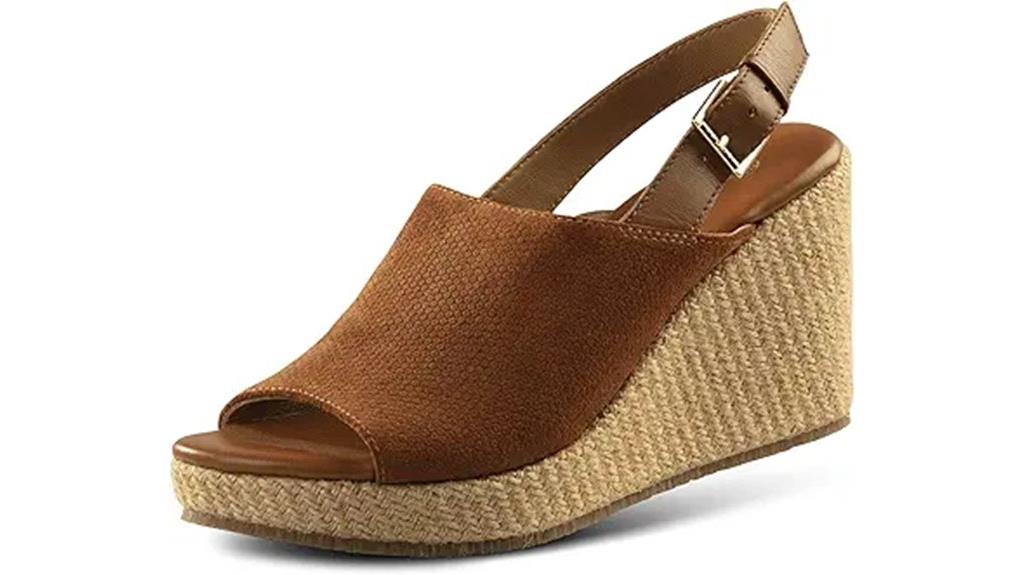 leather summer wedge sandals