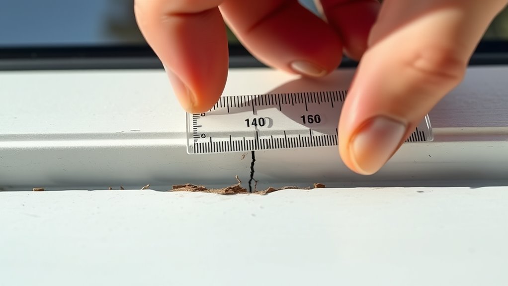 measuring and monitoring frame cracks
