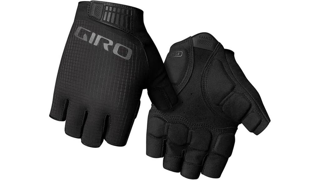 men s black large cycling gloves