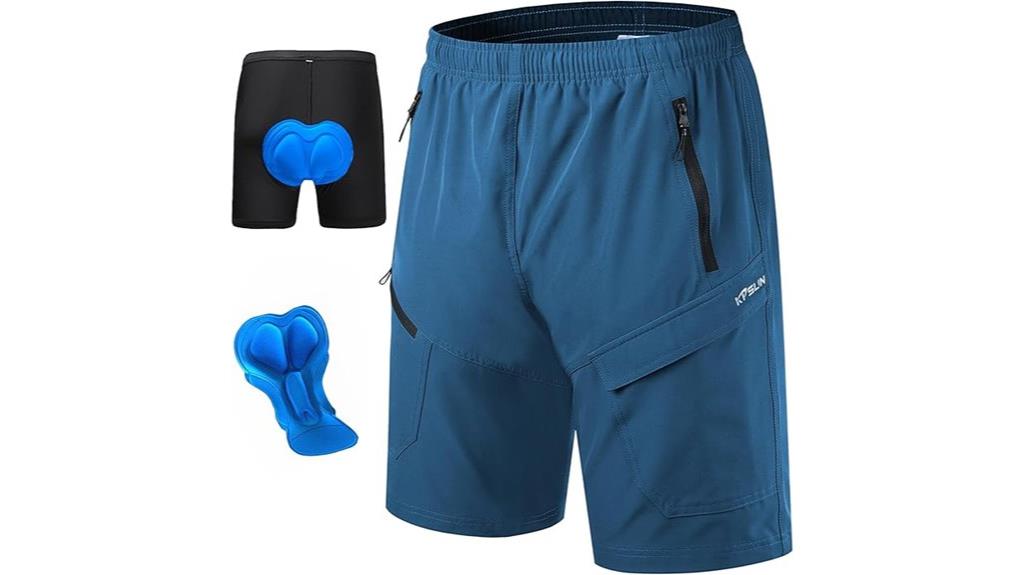 men s padded baggy cycling shorts