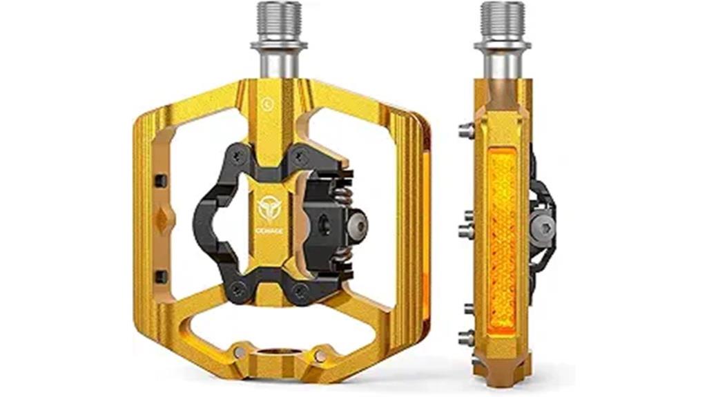 mountain bike pedals with reflectors