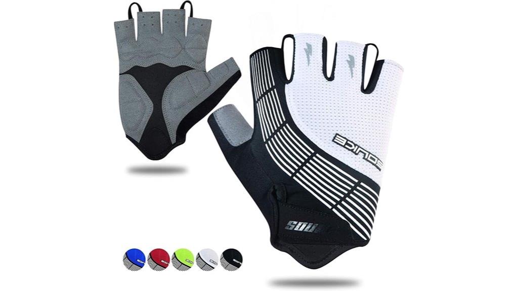 padded shock absorbing cycling gloves