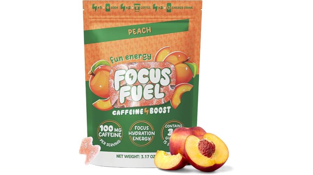 peach flavored energy chews