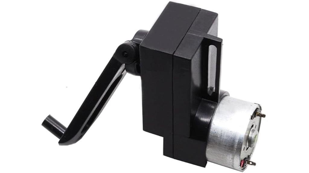 portable hand crank flashlight