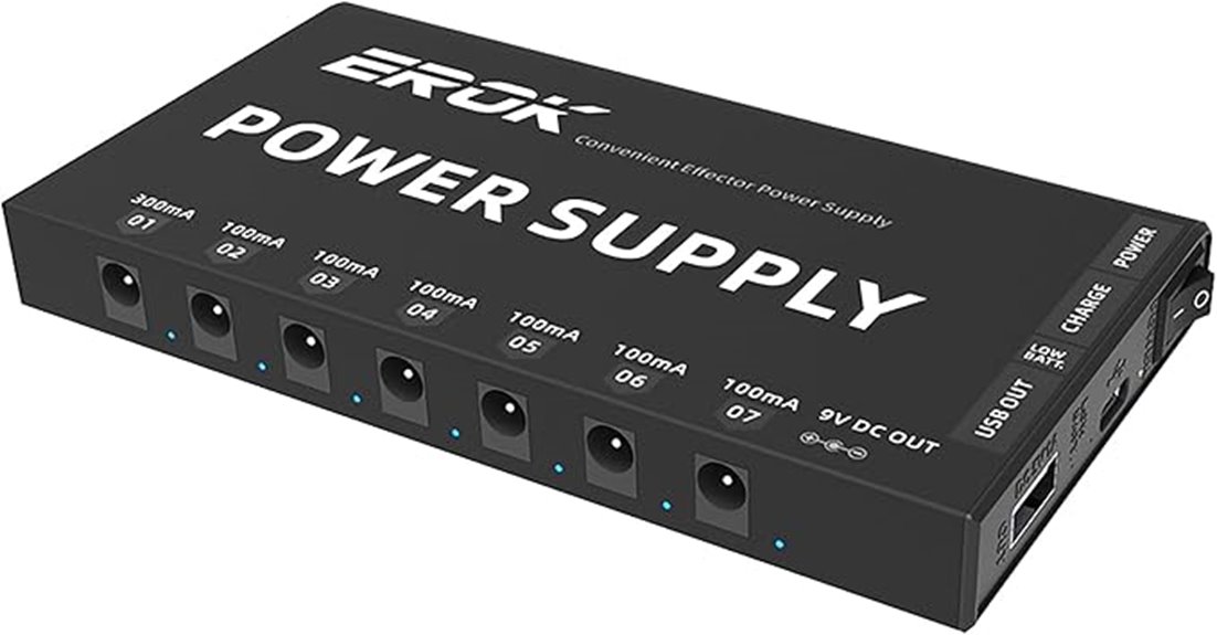 rechargeable guitar pedal power