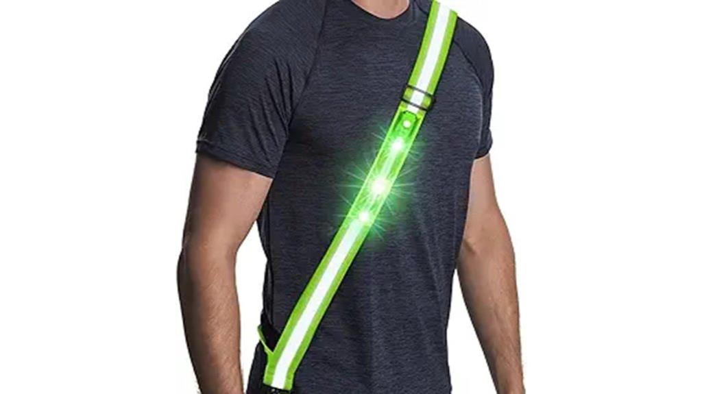 reflective walking gear with rechargeable lights