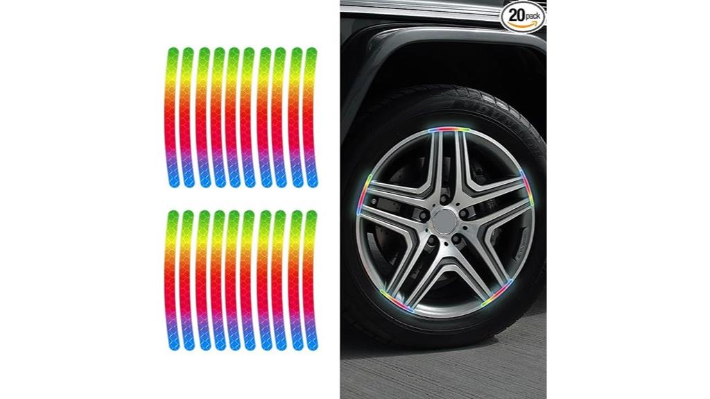 reflective wheel sticker set