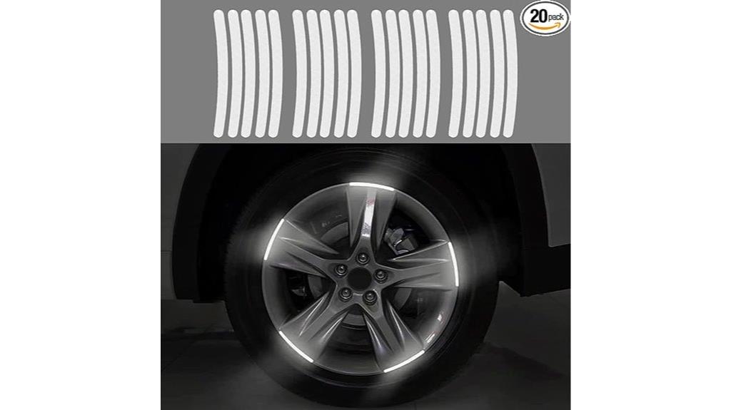 reflective wheel stickers set