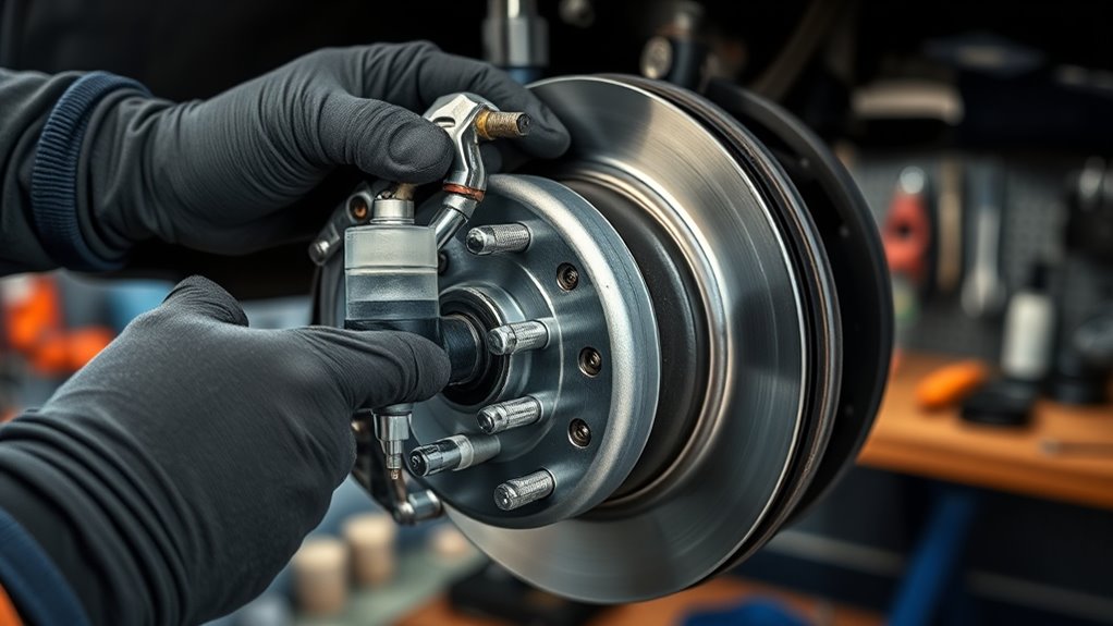 remove wheel and caliper