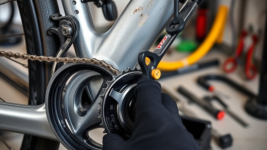 replace and lubricate bottom bracket