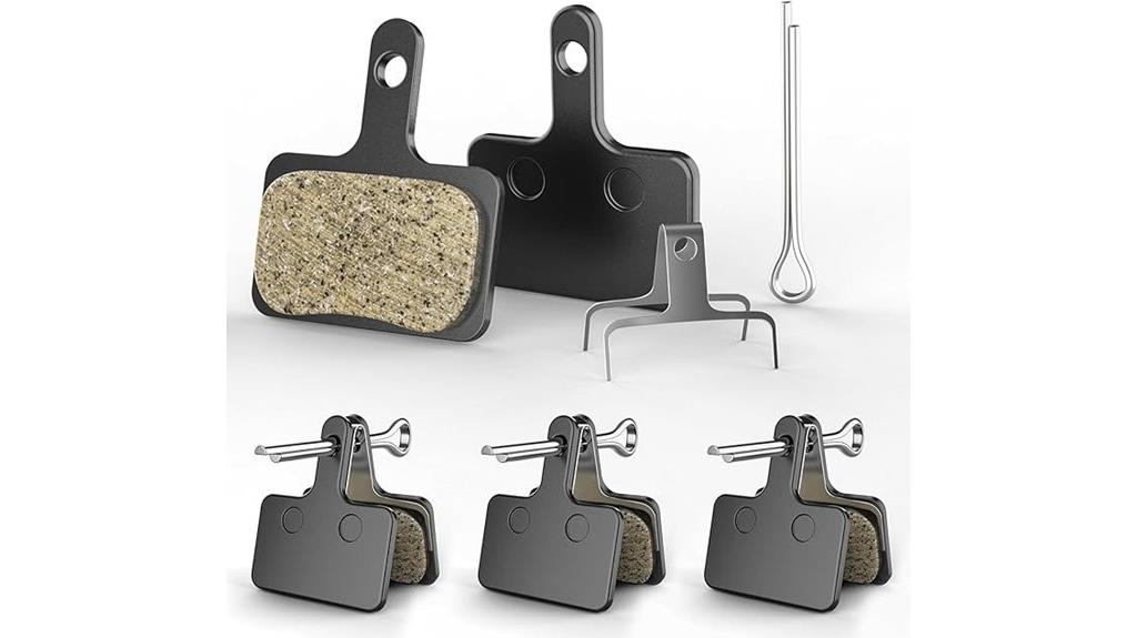 set of four semi metallic brake pads