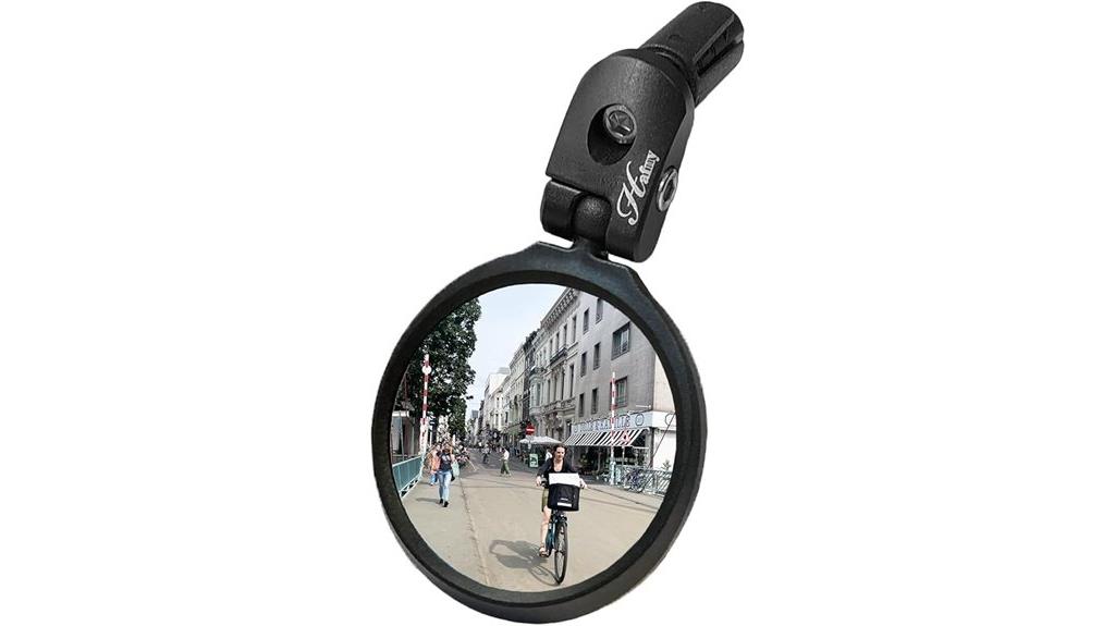 silver 62mm bike mirror