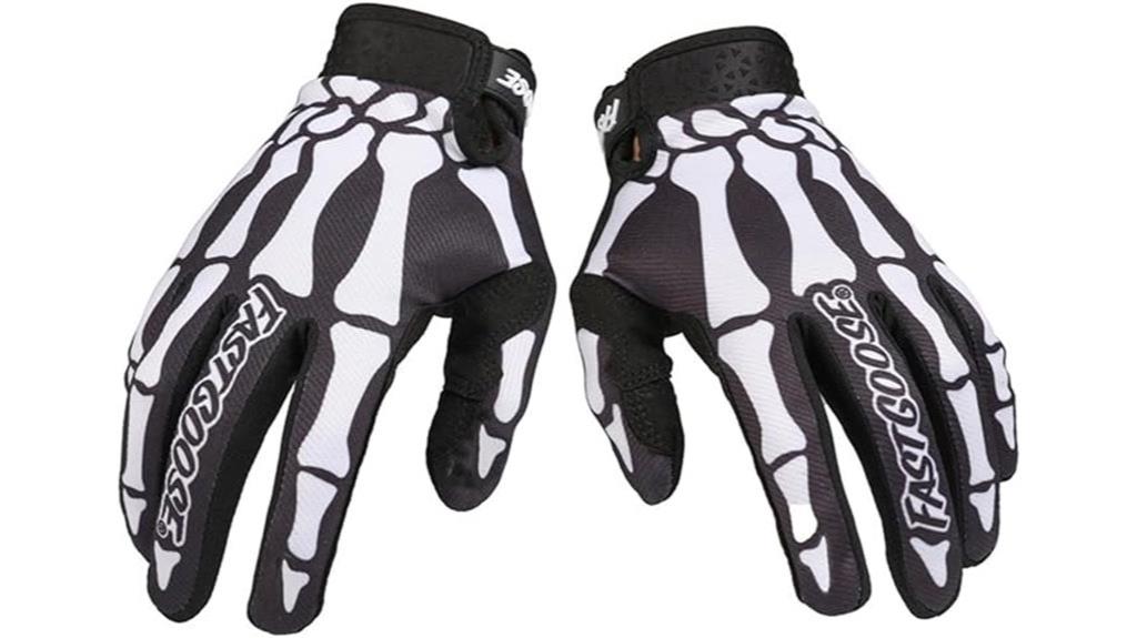 skeleton off road racing gloves