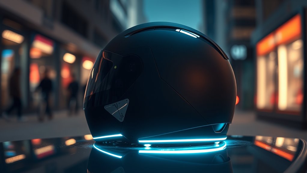 smart eco friendly helmet illumination