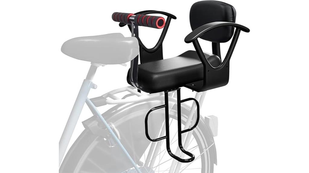 thick backed rear bike seat