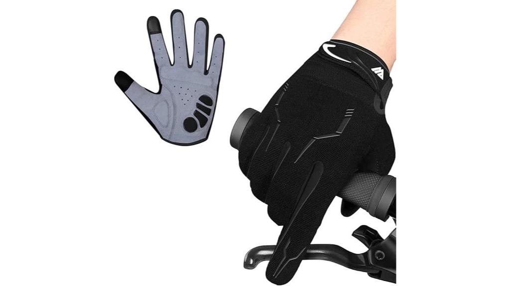 touchscreen padded cycling gloves