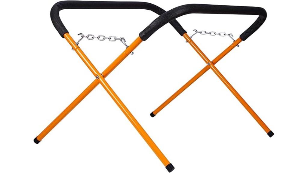 two portable folding workbenches