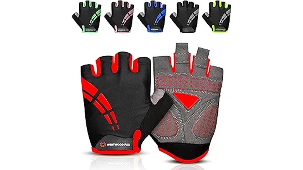 unisex gel padded cycling gloves