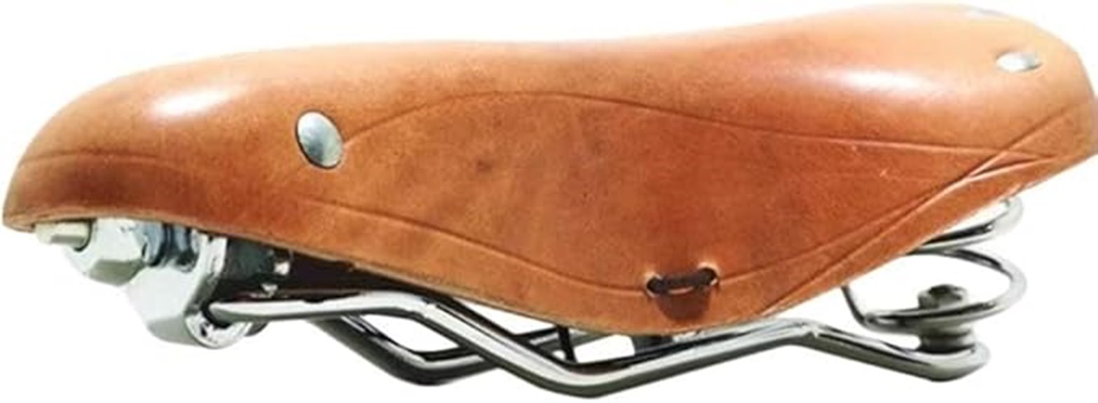 vintage bicycle saddle with rivets