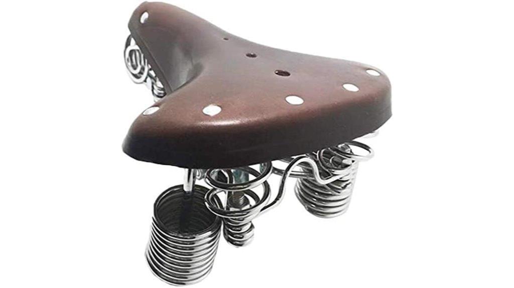 vintage leather bike saddle