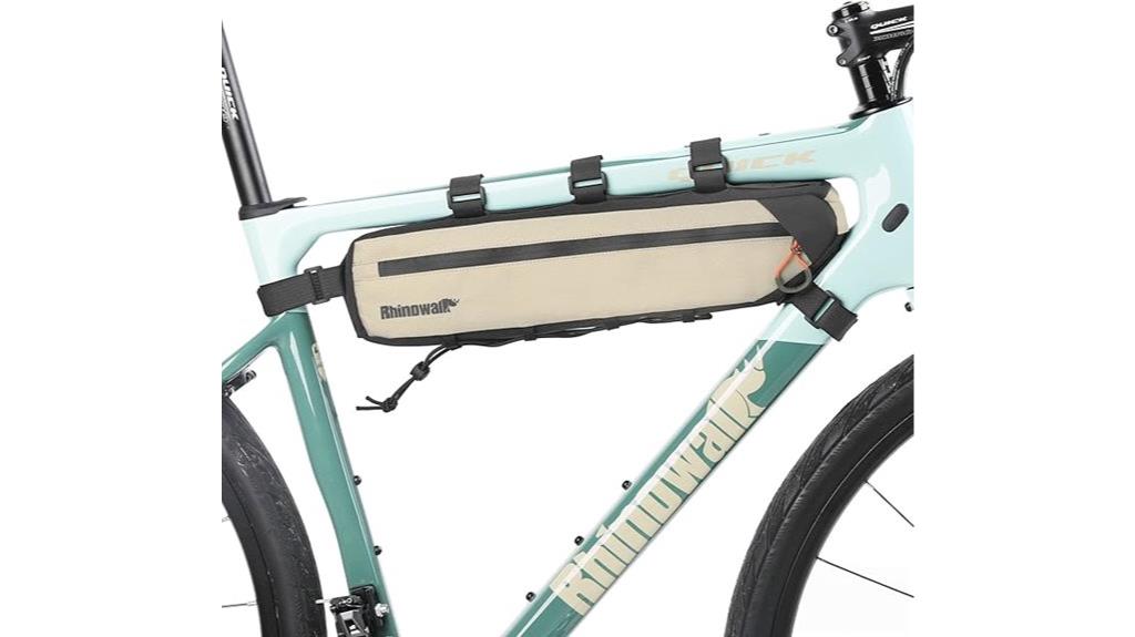 waterproof beige bike bag
