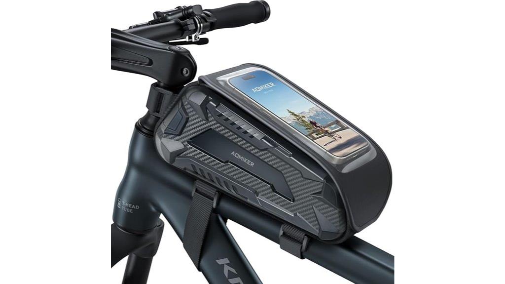 waterproof bike bag with phone mount