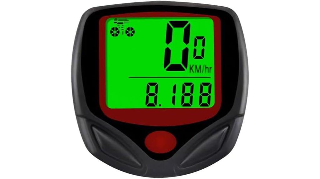 waterproof wired bike computer