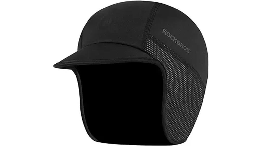 winter cycling cap with visor