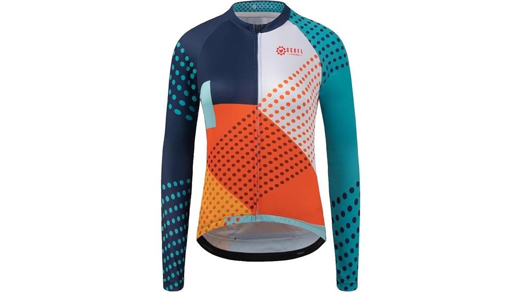 women s long sleeve cycling jersey