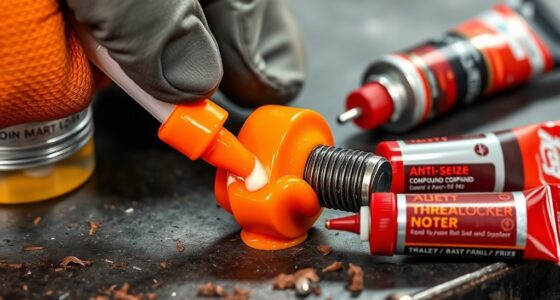 apply grease and threadlocker