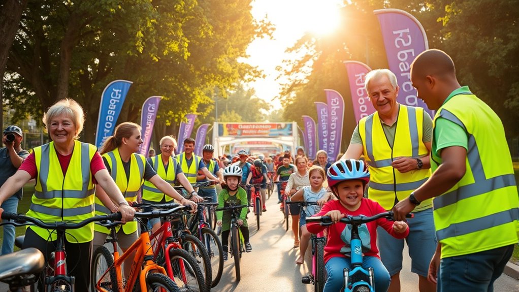 assisting at cycling events