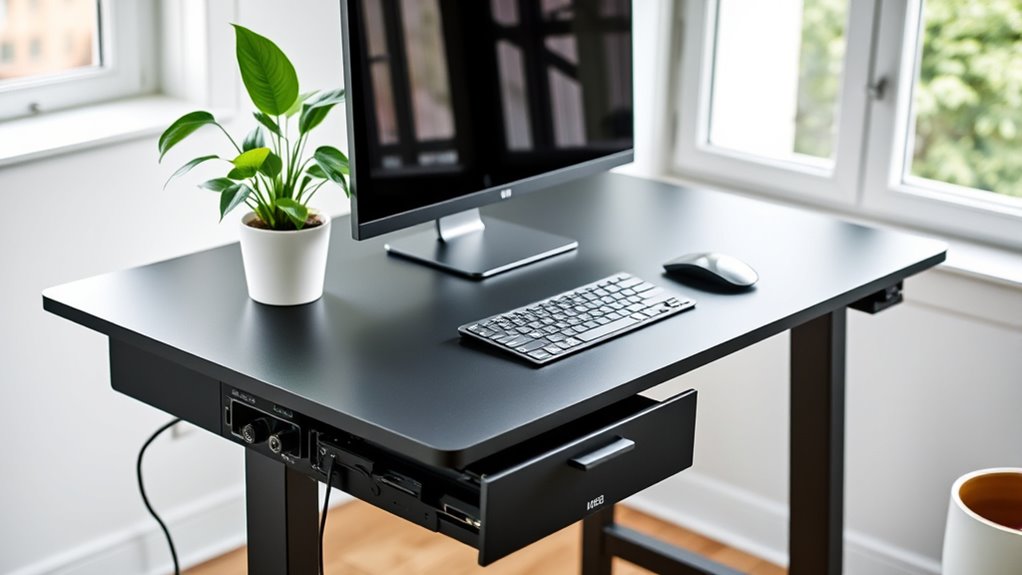 desk features and stability