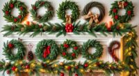 elegant festive mantel decor
