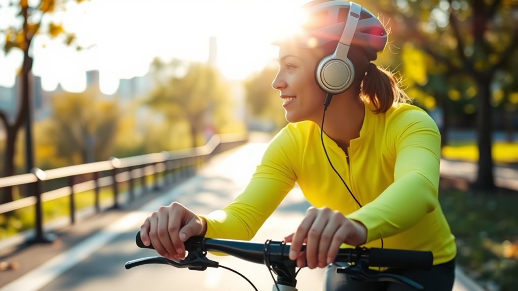 listen carefully while cycling